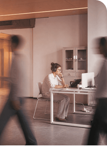 Professional working in a modern office