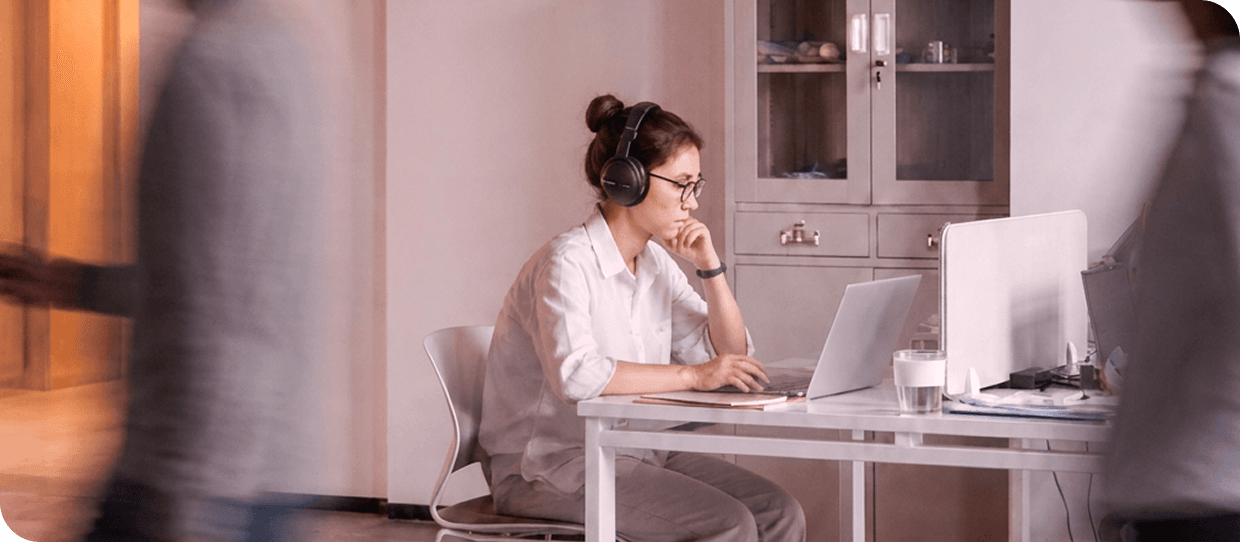 Professional working in a modern office